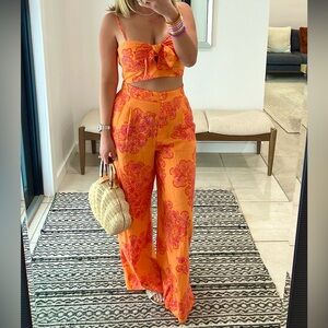 Orange two piece matching set